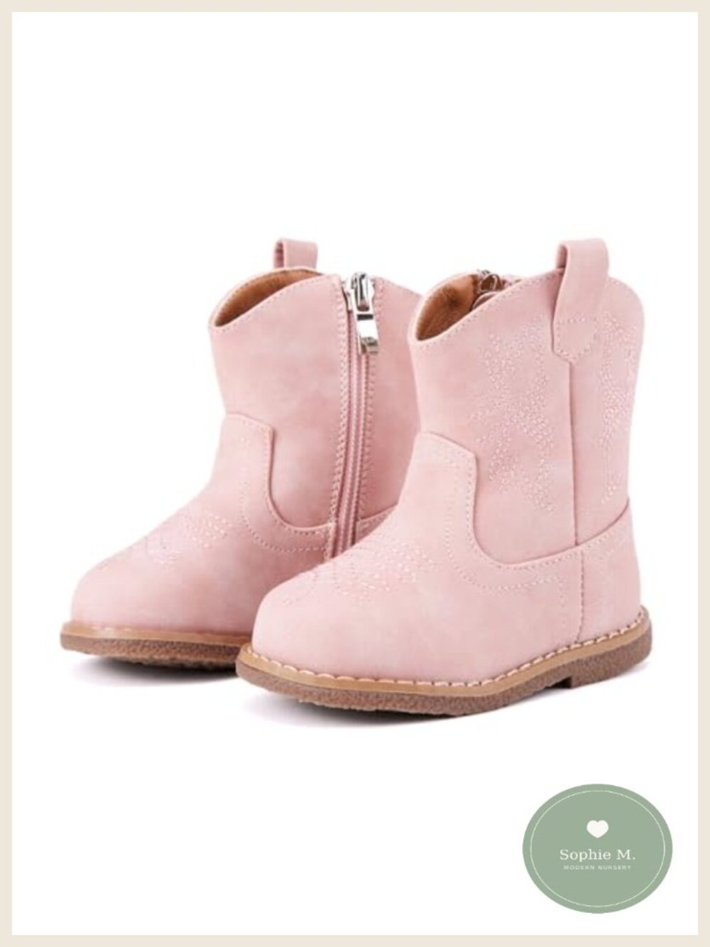 Baby Cowboy Boots Faux Leather Western Boots for Infant Toddler